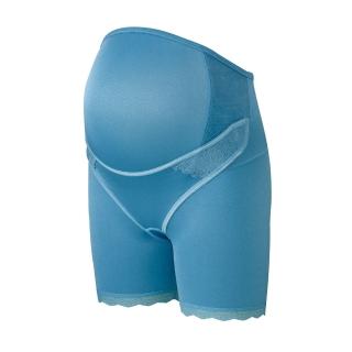 【寶貝媽咪】懷孕產前托腹褲 M-LL 高腰長褲管 MV2183BU(藍)