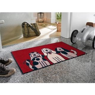 【Kleentex】Three dogs_Kleentex居家設計地墊地毯-50X75cm(可水洗、耐久、不易髒)