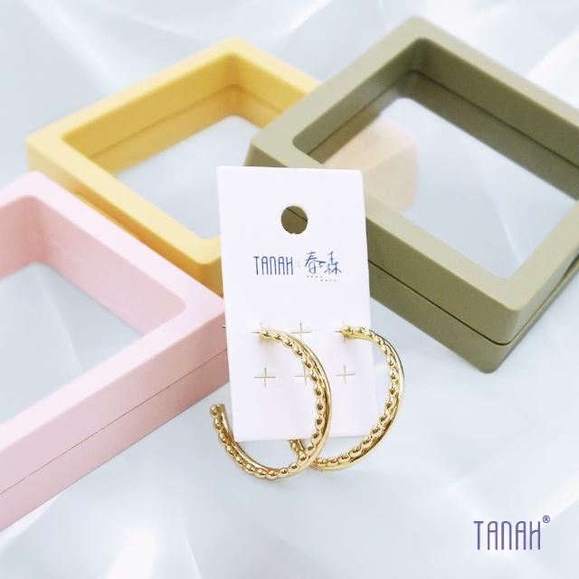 【TANAH】復古時尚 C型環款 耳針款 耳環(DE034)