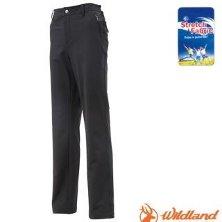 【Wildland 荒野】女 彈性保暖休閒機能長褲/簡潔合身版型(0A12303 黑)