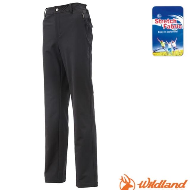 【Wildland 荒野】女 彈性保暖休閒機能長褲/簡潔合身版型(0A12303 黑)