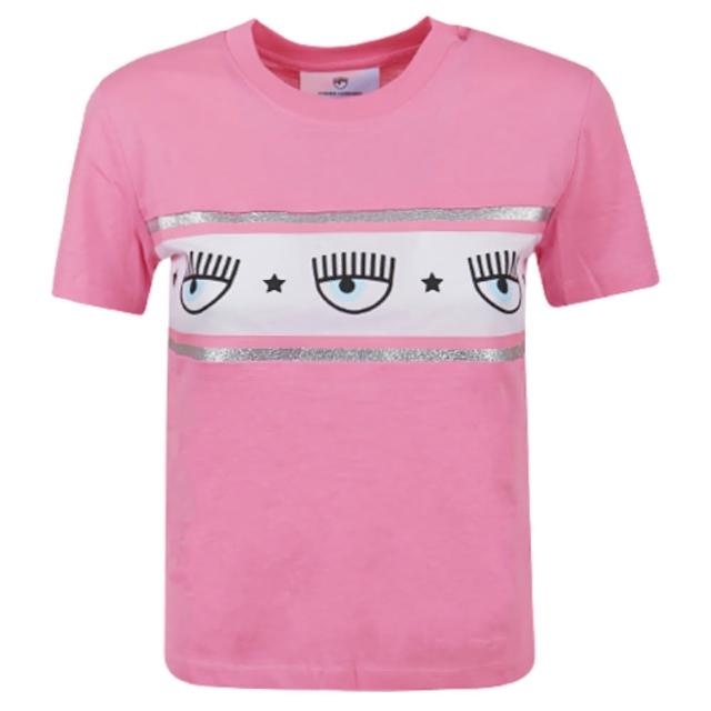 【Chiara Ferragni】眨眼睛 粉色短袖T恤(S號、M號、L號)