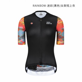 【MONTON】RAINBOW迷彩女款短車衣(女性自行車服/短袖上衣/單車服)
