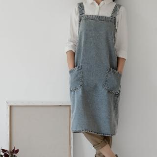 【Jun Jun】丹寧風純棉牛仔圍裙 工作圍裙 NXK-23