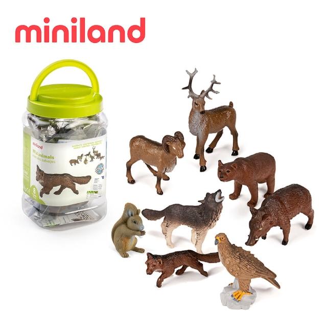 【西班牙Miniland】動物星球8件組-森林動物(角色扮演/擬真紋路/實心耐摔/西班牙原裝進口)