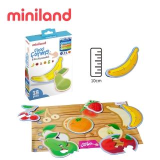 【西班牙Miniland】綜合蔬果可水洗軟質厚拼圖(邏輯思考/防水/大尺寸/西班牙原裝進口)