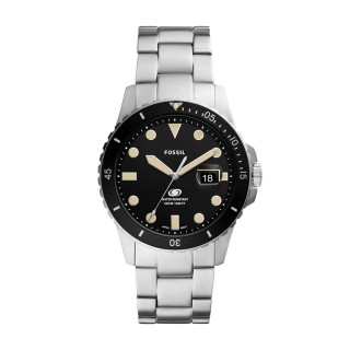 【FOSSIL】個性型男時尚腕錶-銀X黑(FS5952)