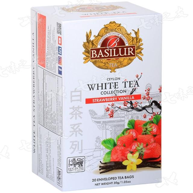 【Basilur 錫蘭茶】72168 草莓香草風味茶包 1.5gx20(白茶)