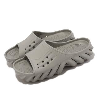 【Crocs】拖鞋 Echo Slide 男鞋 女鞋 大象灰 波波涼拖 卡駱馳(2081701LM)