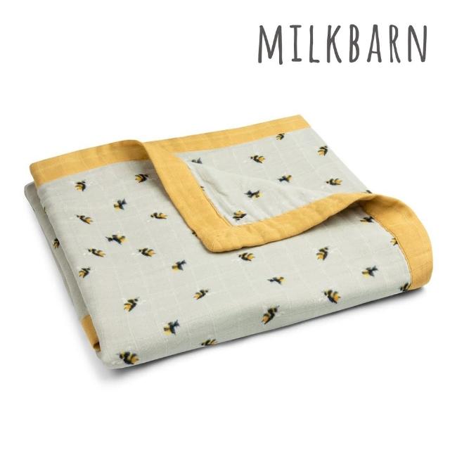 【Milkbarn】竹纖維雙層安撫毯-蜜蜂(安撫毯 嬰兒毯 嬰兒蓋被 彌月禮)