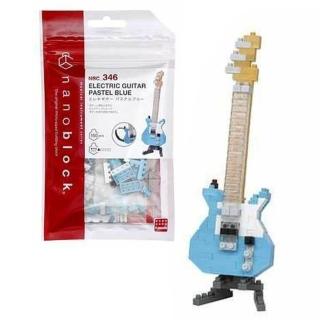【nanoblock 河田積木】樂器系列-淡藍色電吉他(NBC-346)