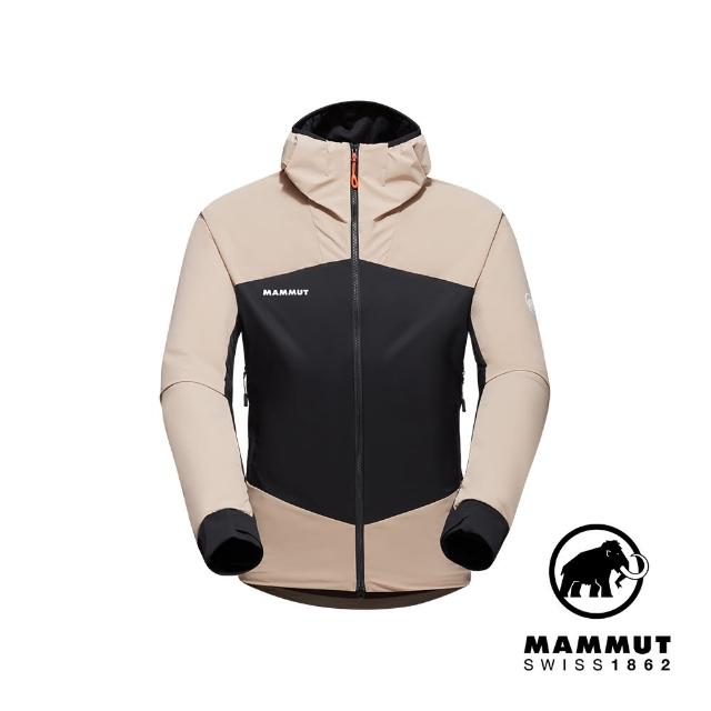 【Mammut 長毛象】Taiss IN Hybrid Hooded Jacket Men 軟殼連帽外套 薩凡納褐/黑 男款 #1013-02680