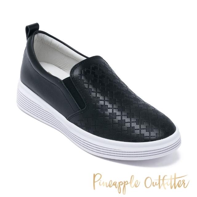 【Pineapple Outfitter】CAMILO 真皮厚底休閒鞋(黑色)