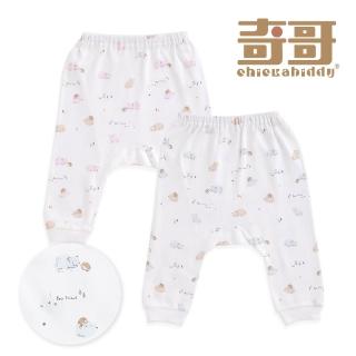 【奇哥官方旗艦】Chic a Bon 溫心寶貝初生褲/嬰兒長褲 0-6個月(2色選擇)