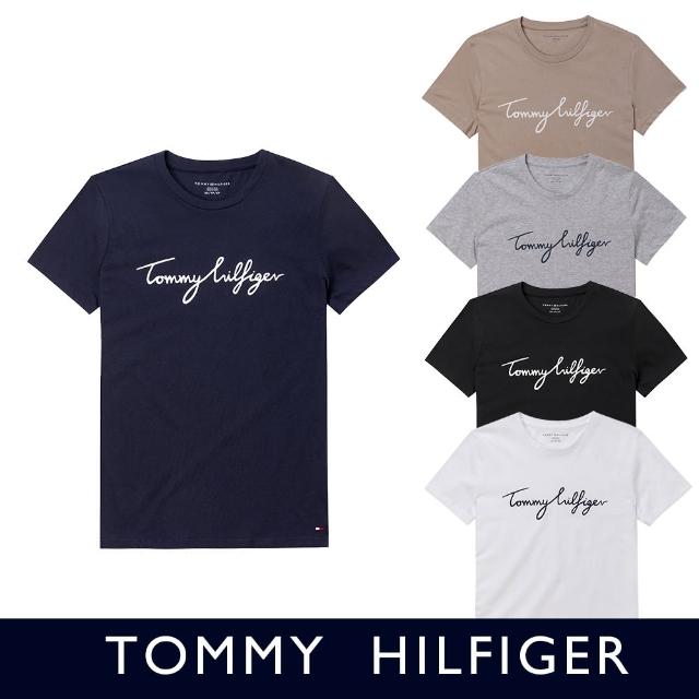 【Tommy Hilfiger】TOMMY 經典印刷文字Logo圖案短袖T恤 上衣-女-多色組合(百搭爆款/休閒舒適/平輸品)