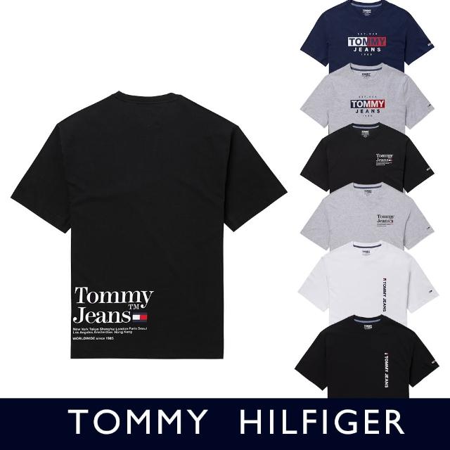 【Tommy Hilfiger】TOMMY 經典印刷文字Logo圖案短袖T恤 上衣-多色組合(休閒舒適/情侶款/平輸品)