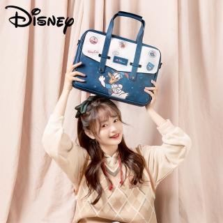 【Disney 迪士尼】14吋手提側背兩用筆電包(附行李拉桿背帶)