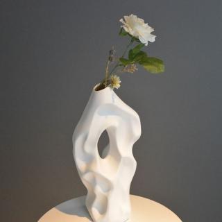 【JEN】北歐奇形陶瓷花瓶花器工藝品居家裝飾桌上擺飾高37cm(2色可選)
