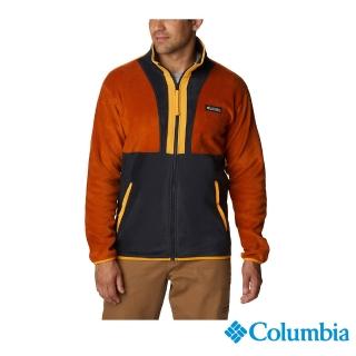【Columbia 哥倫比亞 官方旗艦】男款- 拼接刷毛立領外套-銅棕(UAE02760IX / 2022年秋冬)