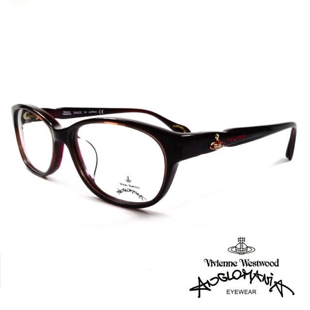 【Vivienne Westwood】ANGLO MANIA系列－獨特側邊流線設計款光學眼鏡(AN290-03－栗紅)