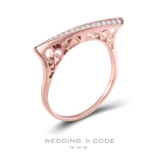 【WEDDING CODE】14K金 16分鑽石線戒 3337玫(天然鑽石 情人節 禮物 禮盒)