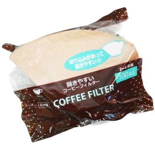 【X(無效期)-日本製】咖啡濾紙-茶色-2-4杯用-100枚入-6包入(咖啡濾紙)