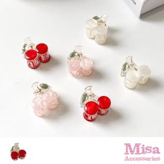 【MISA】櫻桃髮夾/韓國設計日系可愛少女櫻桃小髮夾 抓夾(3色任選)