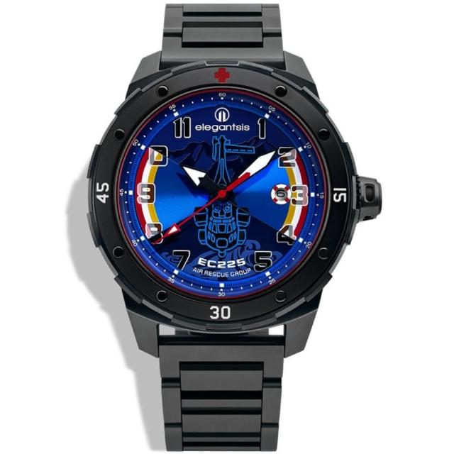 【elegantsis 愛樂時】「空軍救護隊」機械腕錶/限量版 45.5mm(ELJO48MAS-ARG-8U01MA)