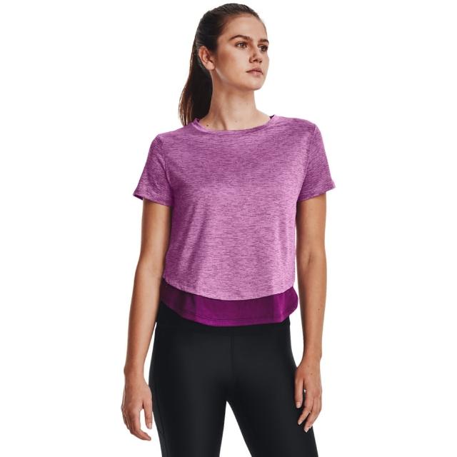 【UNDER ARMOUR】UA 女 Tech Vent短袖T-Shirt _1366129-537(粉紫色)