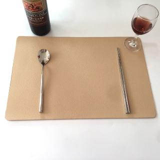 【picobello】簡約雙面皮革圓角多用途餐桌墊(2入組)