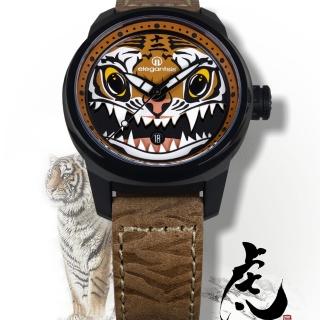 【elegantsis 愛樂時】虎年主題限量機械腕錶-老虎款(ELJT48MAS-Tiger-NO01LC)