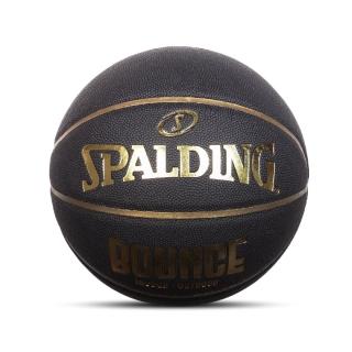 【SPALDING】籃球 Bounce 黑金 斯伯丁 室內外通用 耐磨 黏手感 系籃 合成皮(SPB91003)