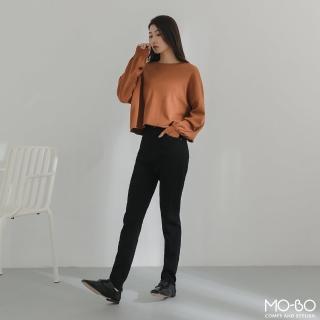 【MO-BO】率性短版圓領針織上衣(上衣)