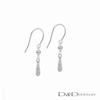 【D&D JEWELRY】雙色純銀鋯石耳環(耳環)