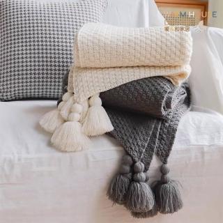 【Warm House Decor 暖和家居】北歐流蘇針織毯 沙發毯空調毯(沙發毯 空調毯 車用毯 辦公室午睡毯)
