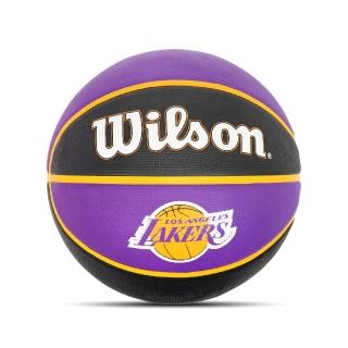 【WILSON】籃球 NBA Lakers 黑 紫金 洛杉磯 湖人 7號球 橡膠 室外球(WTB1300XBLAL)