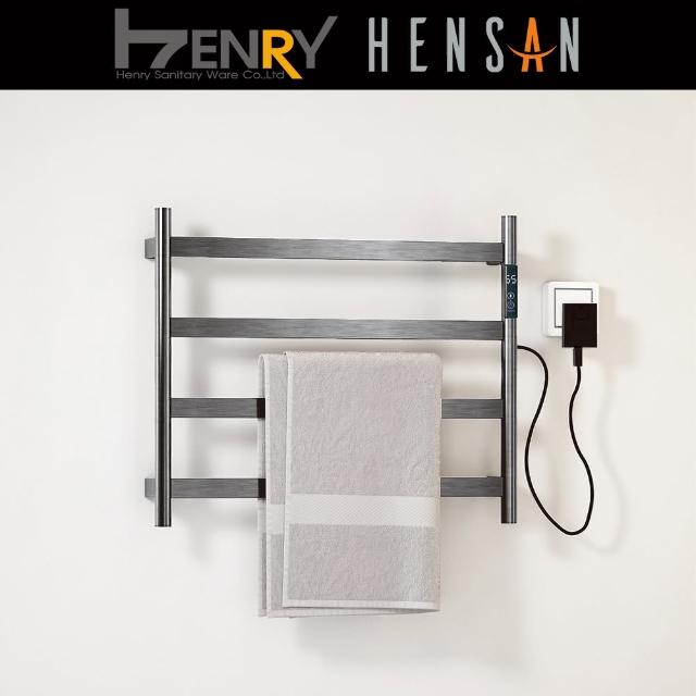 【HENSAN 亨力衛浴】F-2404-SG-H型智能電熱毛巾桿-槍灰色(毛巾架)