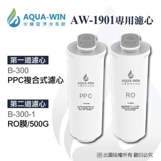 【AQUA-WIN 水精靈】AW-1901專用濾心2支組(B-300+B-300-1)
