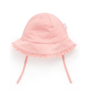 【Purebaby】嬰兒 遮陽帽(新生兒 帽子 有機棉)