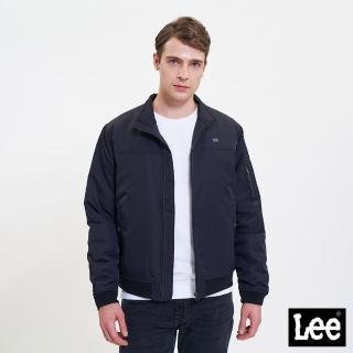 【Lee 官方旗艦】男裝 鋪棉外套 / 立領夾克 氣質黑 標準版型(LL220001K11)