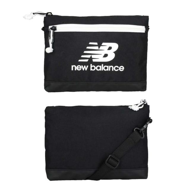 【NEW BALANCE】小型側背包-斜背包 肩背包 隨身小包 NB 黑白(LAB23002BWP)