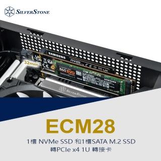 【SilverStone 銀欣】ECM28(SATA M.2 SSD 轉PCIe x4 1U 轉接卡)