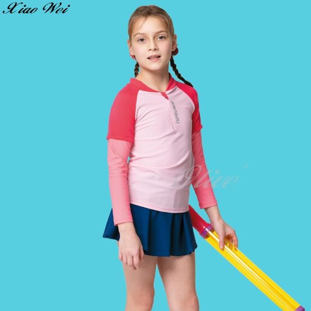 【SAIN SOU 聖手牌】兒童二件式長袖裙款泳裝(NO.A8622038)