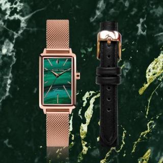 【Relax Time】璀璨雋永系列 綠 孔雀石紋米蘭帶手錶 加贈真皮錶帶(RT-99-3)