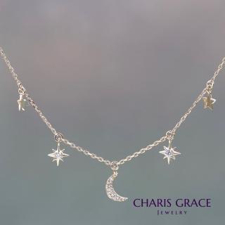 【CHARIS & GRACE 佳立思珠寶】14K金 項鍊 星星月亮項鍊_41cm