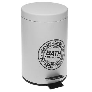 【VERSA】Bath腳踏式垃圾桶 白3L(回收桶 廚餘桶 踩踏桶)