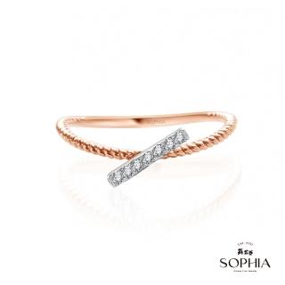 【蘇菲亞珠寶】14K金 時光造型 雙色 鑽石戒指