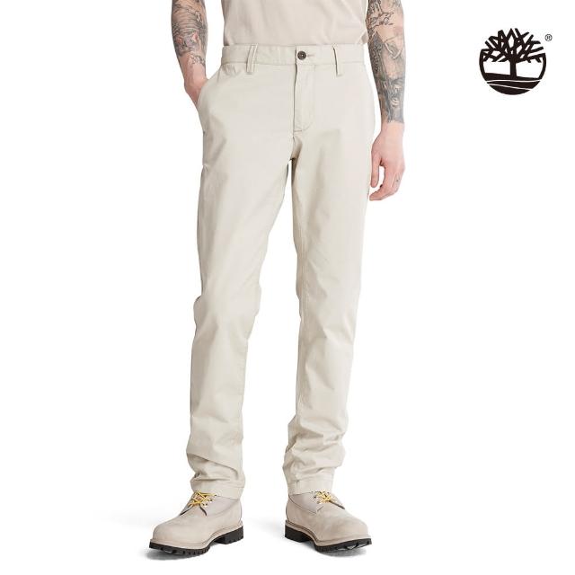 【Timberland】男款灰褐色有機棉修身彈力 Sargent Lake休閒褲(A29Q2CY2)