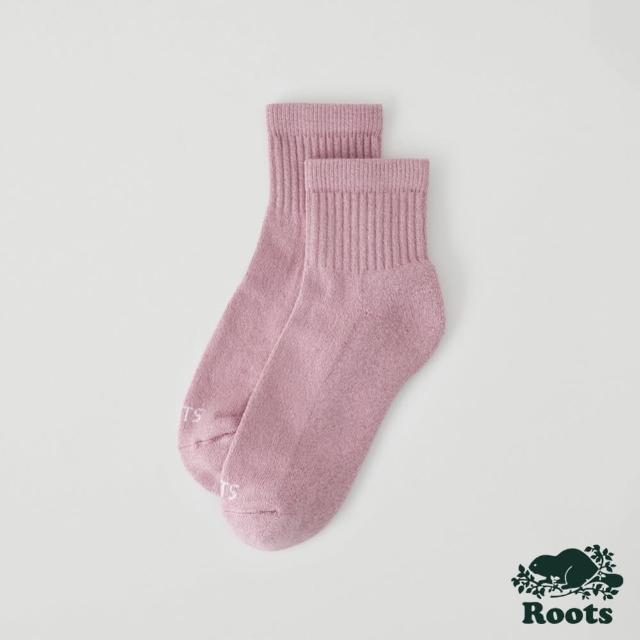 【Roots】Roots配件- 摩登週間系列 簡約 LOGO 踝襪-女款(駝色)