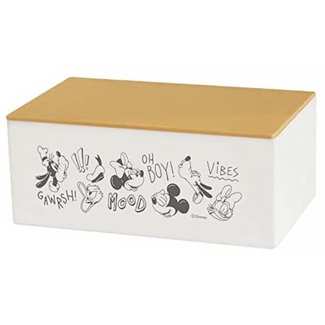 【小禮堂】迪士尼 方形口罩收納盒 - 白大頭款(平輸品)